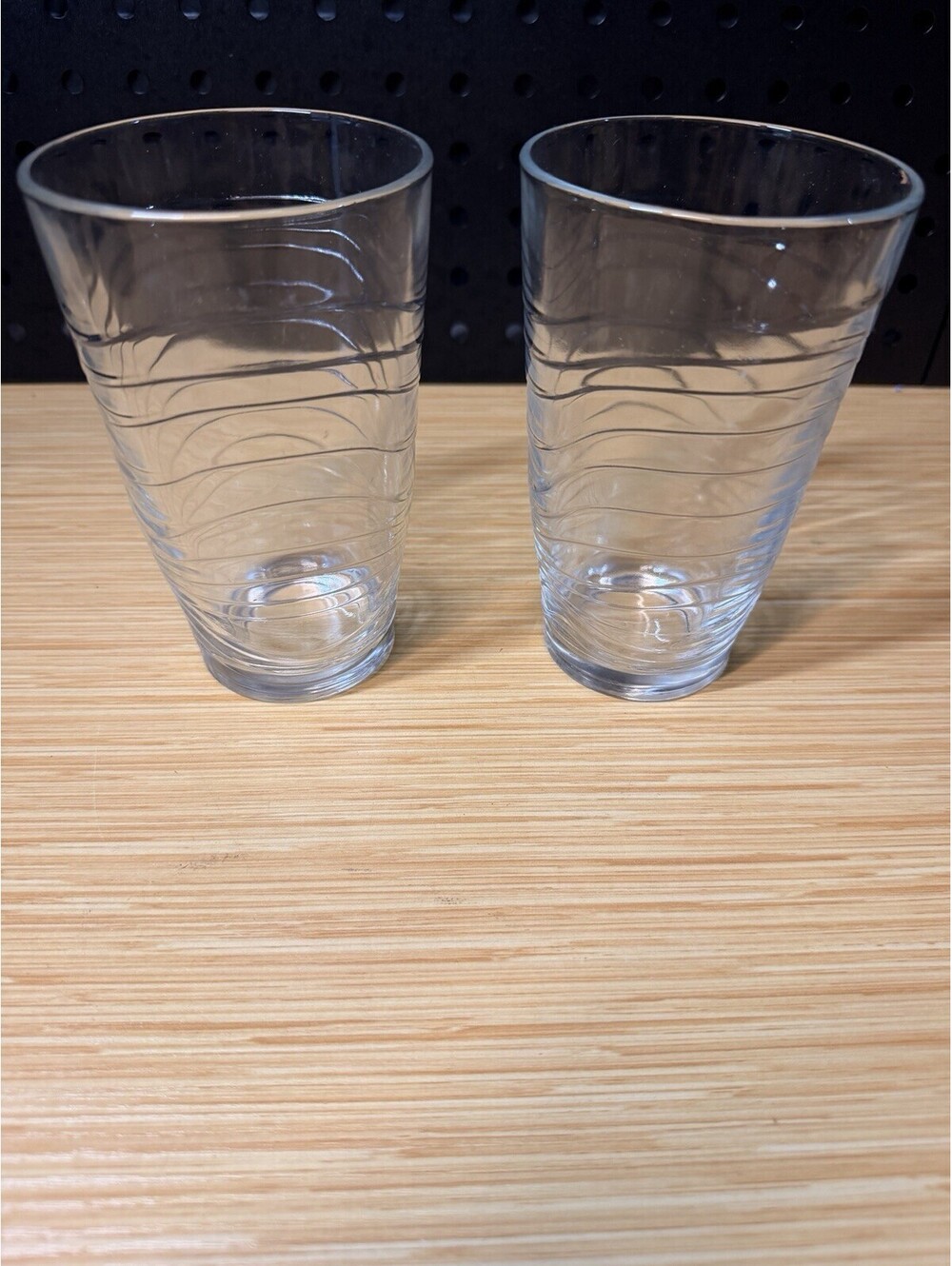 Libby Orbita Wave Heavy Glass Tumblers - Vintage - Clear - Set Of 2